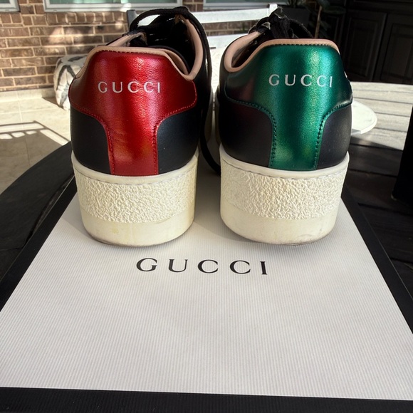 Gucci Ultralight Plume Calfskin Web Womens Ace Platform  Gucci Ace platform sneakers in size 36 1/2